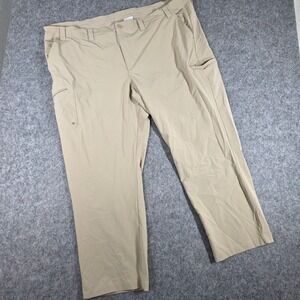 Columbia PFG Fishing Pants Mens 50x32 Khaki Blood and Guts Stretch Hiking Cargo